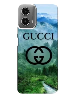 Чехол для Motorola MOTO G34 с картинкой «Gucci — горный пейзаж»
