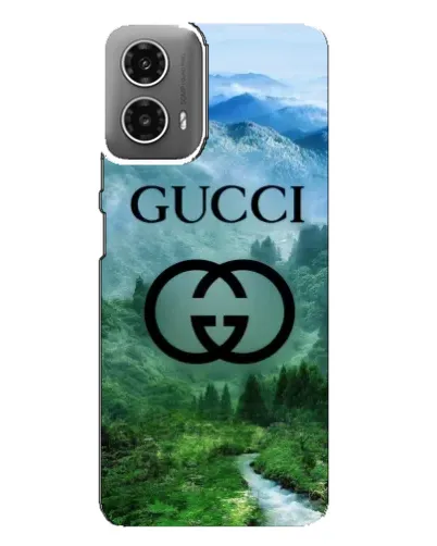Чехол для Motorola MOTO G34 с картинкой «Gucci — горный пейзаж»