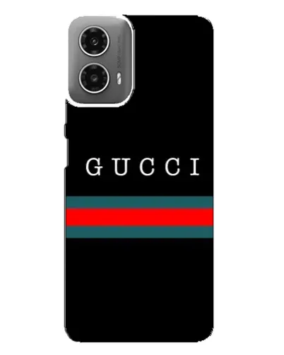Чехол для Motorola MOTO G34 с картинкой «Gucci — красный пояс»
