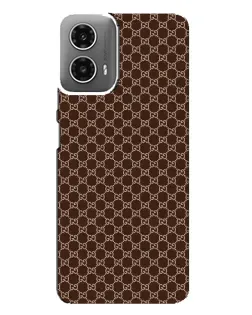 Чохол для Motorola MOTO G34 з картинкою «Gucci — шоколадна сітка»