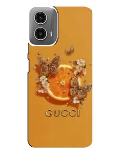 Чохол для Motorola MOTO G34 з картинкою «Gucci — золоті метелики»
