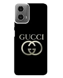 Чохол для Motorola MOTO G34 з картинкою «Gucci — золото на чорному»