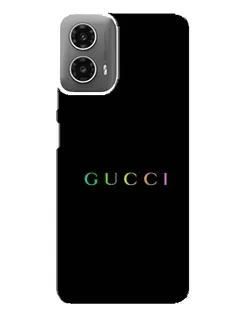 Чохол для Motorola MOTO G34 з картинкою «Gucci — неоновий мінімалізм»