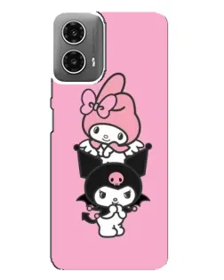 Чохол для Motorola MOTO G34 з картинкою «My Melody та Kuromi»