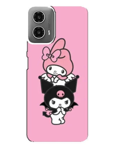 Чохол для Motorola MOTO G34 з картинкою «My Melody та Kuromi» Чохол для Motorola MOTO G34 з картинкою «My Melody та Kuromi»