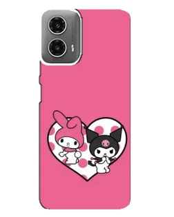Чохол для Motorola MOTO G34 з картинкою «Kuromi та My Melody»