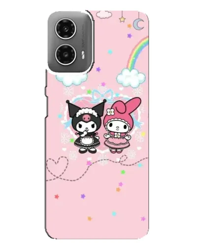 Чохол для Motorola MOTO G34 з картинкою «My Melody та Kuromi» Чохол для Motorola MOTO G34 з картинкою «My Melody та Kuromi»