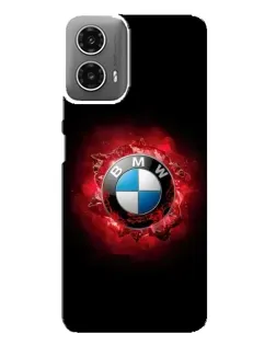 Чехол для Motorola MOTO G34 с картинкой «Логотип BMW — вспышка»