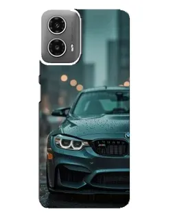 Чехол для Motorola MOTO G34 с картинкой «BMW в огнях города»