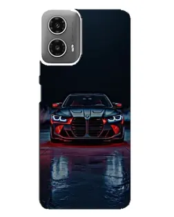 Чехол для Motorola MOTO G34 с картинкой «BMW на мокрой дороге»