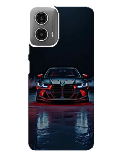 Чехол для Motorola MOTO G34 с картинкой «BMW на мокрой дороге»