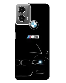 Чехол для Motorola MOTO G34 с картинкой «Минималистичный принт BMW M3»