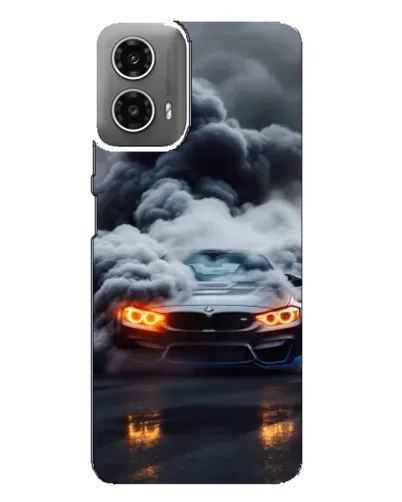 Чехол для Motorola MOTO G34 с картинкой «BMW в дыму»