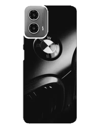 Чехол для Motorola MOTO G34 с картинкой «Эмблема BMW — макро»