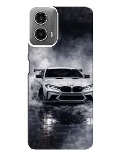 Чехол для Motorola MOTO G34 с картинкой «BMW сквозь туман»