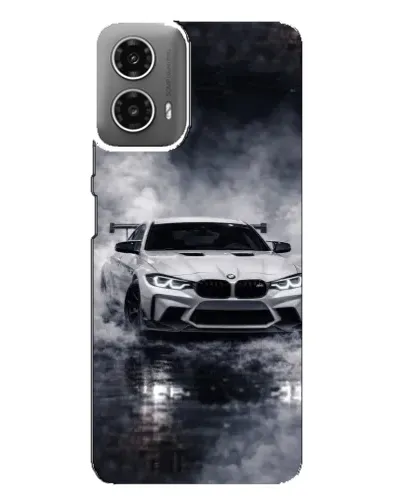 Чехол для Motorola MOTO G34 с картинкой «BMW сквозь туман»