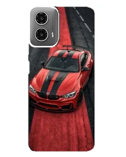 Чехол для Motorola MOTO G34 с картинкой «BMW на красной дорожке»