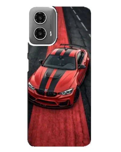 Чехол для Motorola MOTO G34 с картинкой «BMW на красной дорожке»