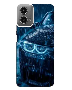 Чехол для Motorola MOTO G34 с картинкой «BMW под дождем»