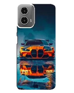 Чехол для Motorola MOTO G34 с картинкой «BMW — золотая эмблема»
