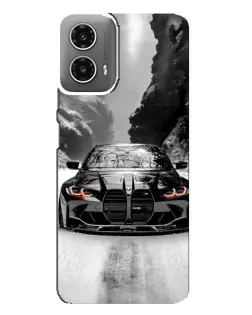 Чехол для Motorola MOTO G34 с картинкой «BMW — акварельный дрифт»