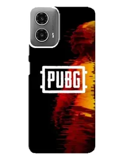 Чехол для Motorola MOTO G34 с картинкой «Яркий логотип PUBG»