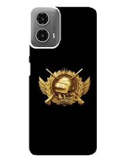 Чехол для Motorola MOTO G34 с картинкой «PUBG — оранжевый градиент»