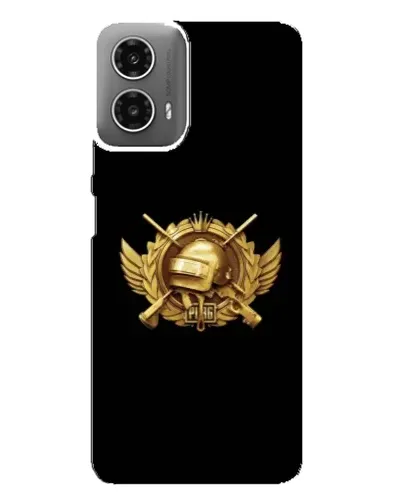 Чехол для Motorola MOTO G34 с картинкой «PUBG — оранжевый градиент»