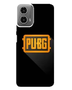 Чехол для Motorola MOTO G34 с картинкой «PUBG — рамка лого»