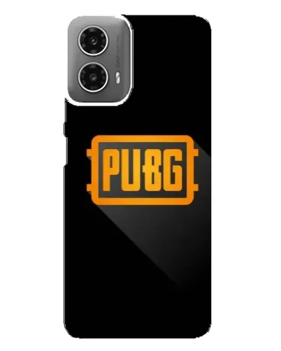 Чехол для Motorola MOTO G34 с картинкой «PUBG — рамка лого»