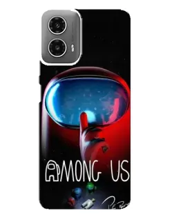 Чехол для Motorola MOTO G34 с картинкой «Красный импостер — макро»