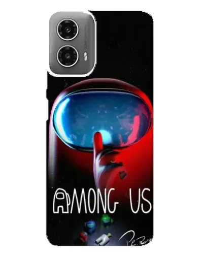 Чехол для Motorola MOTO G34 с картинкой «Красный импостер — макро»