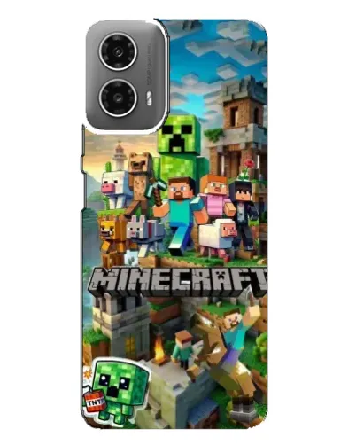 Чехол для Motorola MOTO G34 с картинкой «Замок Minecraft»