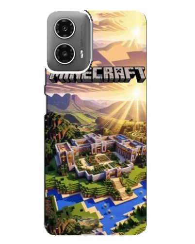 Чехол для Motorola MOTO G34 с картинкой «Minecraft панорама»