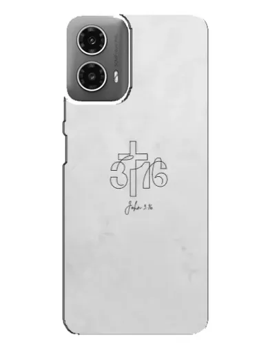 Чехол для Motorola MOTO G34 с картинкой «Иоанна 3:16 Крест»