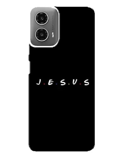 Чехол для Motorola MOTO G34 с картинкой «Точки веры J.E.S.U.S.»