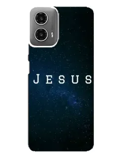 Чехол для Motorola MOTO G34 с картинкой «Звездное небо Jesus»