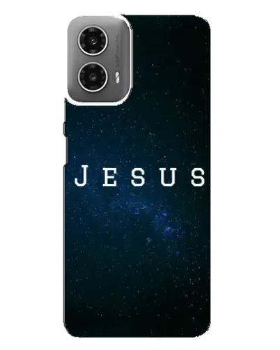 Чехол для Motorola MOTO G34 с картинкой «Звездное небо Jesus»