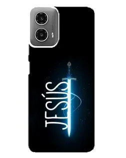 Чехол для Motorola MOTO G34 с картинкой «Меч Духа Jesus»