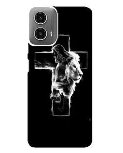 Чохол для Motorola MOTO G34 з картинкою «Сяючий хрест Jesus»