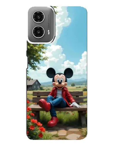 Чехол для Motorola MOTO G34 с картинкой «Микки на скамейке» Чехол для Motorola MOTO G34 с картинкой «Микки на скамейке»