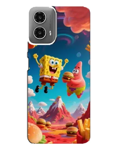 Чехол для Motorola MOTO G34 с картинкой «Космический фастфуд»