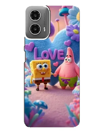 Чехол для Motorola MOTO G34 с картинкой «Губка Боб Патрик»