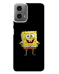 Чехол для Motorola MOTO G34 с картинкой «Классический Губка Боб»