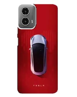 Чехол для Motorola MOTO G34 с картинкой «Tesla Top View» Чехол для Motorola MOTO G34 с картинкой «Tesla Top View»