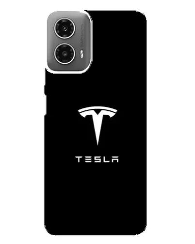 Чехол для Motorola MOTO G34 с картинкой «Tesla White Logo» Чехол для Motorola MOTO G34 с картинкой «Tesla White Logo»