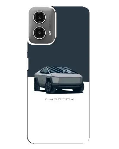 Чехол для Motorola MOTO G34 с картинкой «Серебристый Cybertruck Tesla» Чехол для Motorola MOTO G34 с картинкой «Серебристый Cybertruck Tesla»