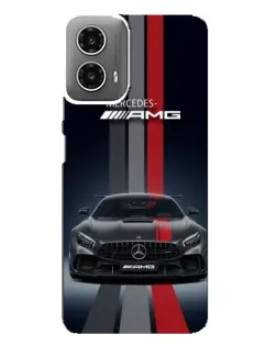 Чехол для Motorola MOTO G34 с картинкой «Mercedes — белый карбон»