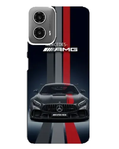 Чехол для Motorola MOTO G34 с картинкой «Mercedes — белый карбон»