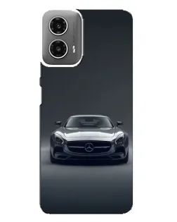 Чехол для Motorola MOTO G34 с картинкой «Mercedes на черном»